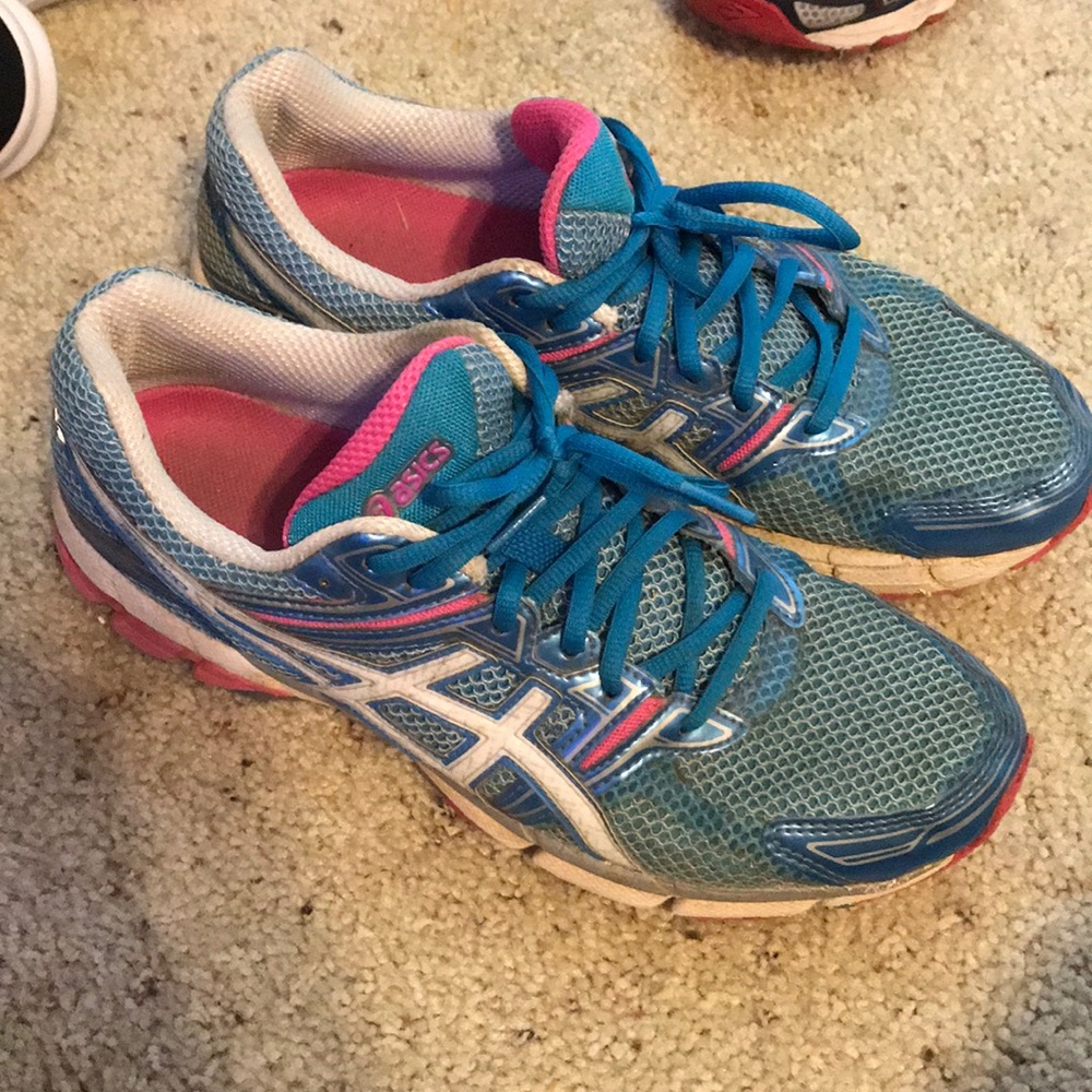 Blue and pink ASICS